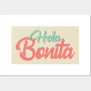 Quote spanish funny Hola bonita Posters and Art